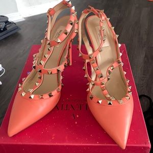 Coral studded sandals